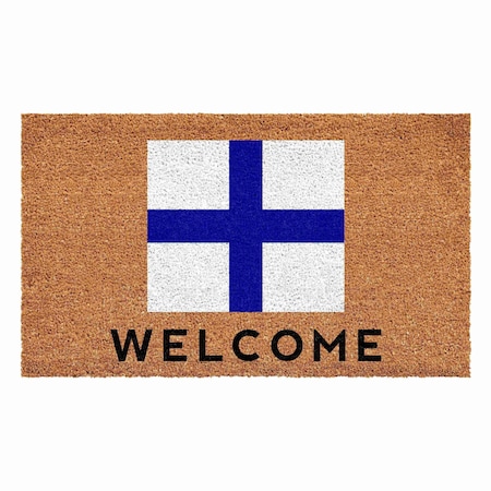 Calloway Mills Personalized Door Mat, Blue, White, Black, Natural, 17 in W x 29 in L 108121729X
